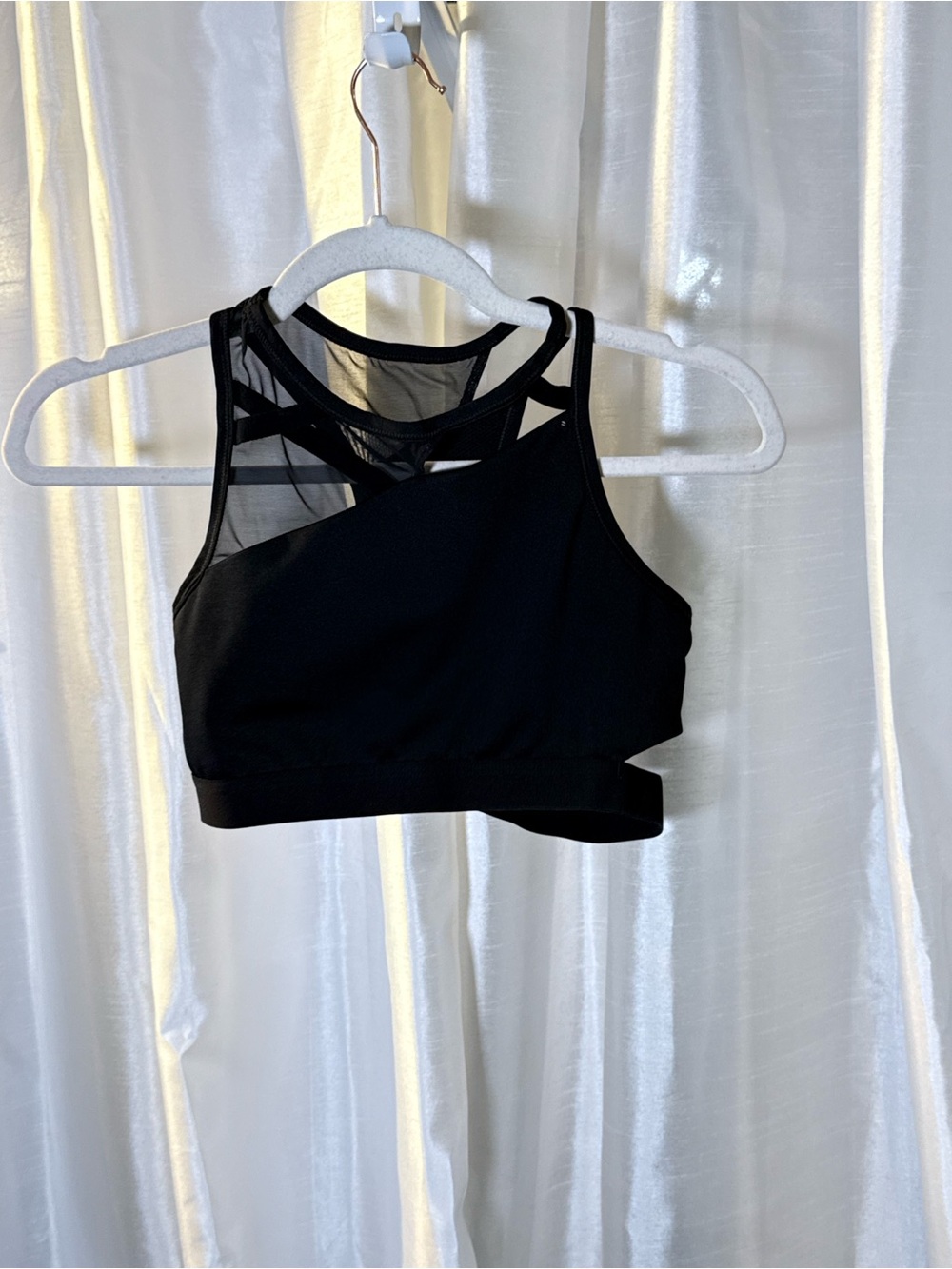 Nike Black Mesh-Back Sports Bralette